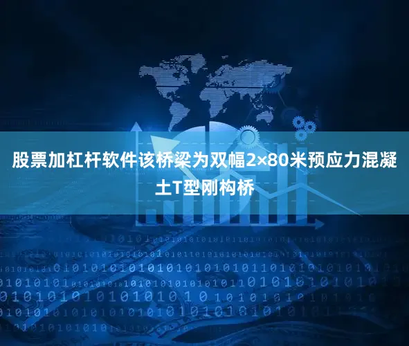 股票加杠杆软件该桥梁为双幅2×80米预应力混凝土T型刚构桥