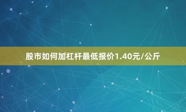 股市如何加杠杆最低报价1.40元/公斤